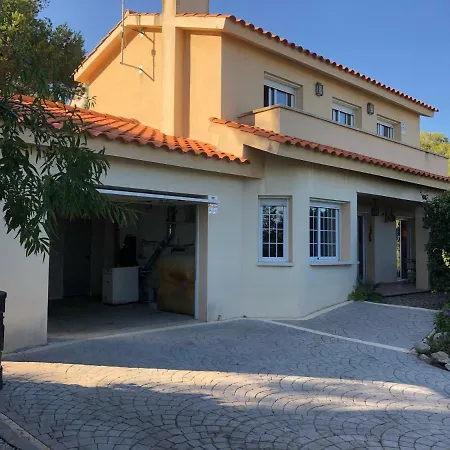Willa Casa Bella Vista En Montana Con Vistas Al Mar Y Piscina Privada Cunit Zewnętrze zdjęcie